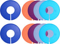 uxcell 10Pcs Clothes Dividers Round Closet Rack Dividers 5 Colors