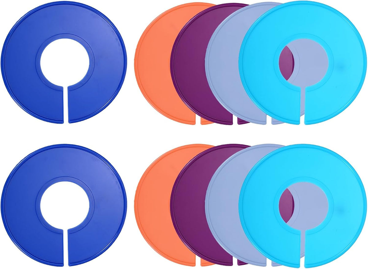 uxcell 10Pcs Clothes Dividers Round Closet Rack Dividers 5 Colors