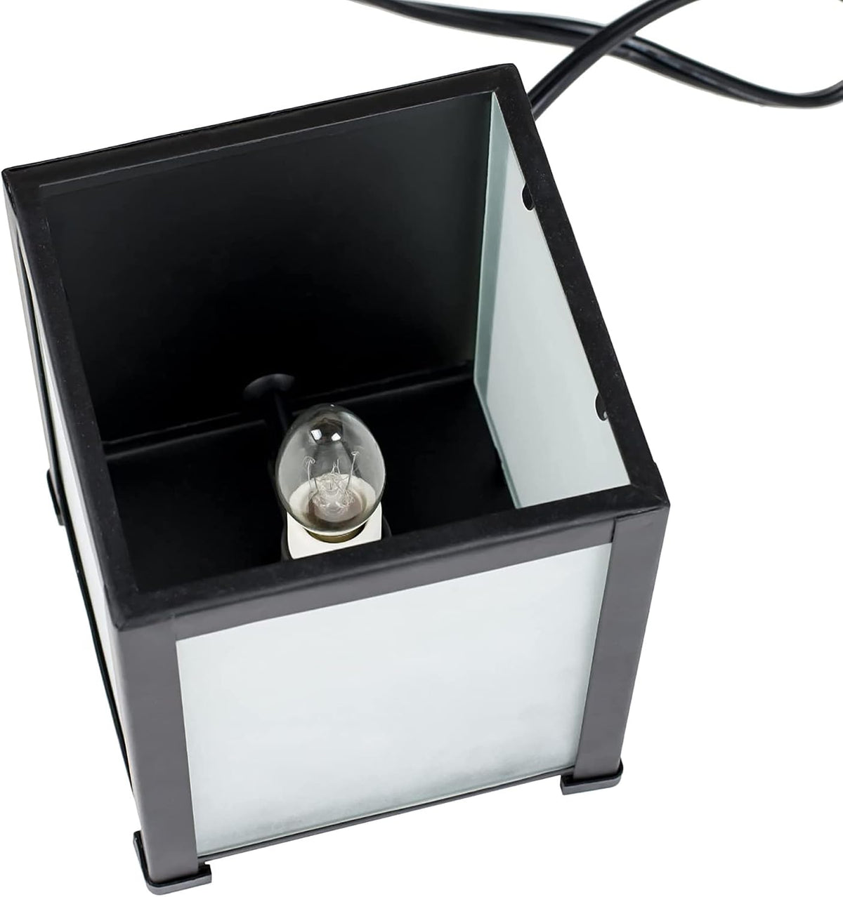 Elanze Designs Family Rules Love Each Other Dream Big Black Metal Electrical Wax Tart & Oil Glass Lantern Warmer