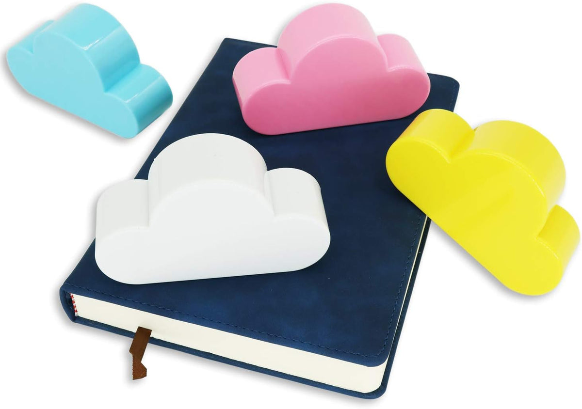 Meyerascal 2PCS White Cloud Magnetic Key Holder for Wall, Strong Magnetic to Securely Hang Multiple Keys and Keychain, Novelty Cute Home Decorations, Easy to Install and Convenient to Use.(2 White)