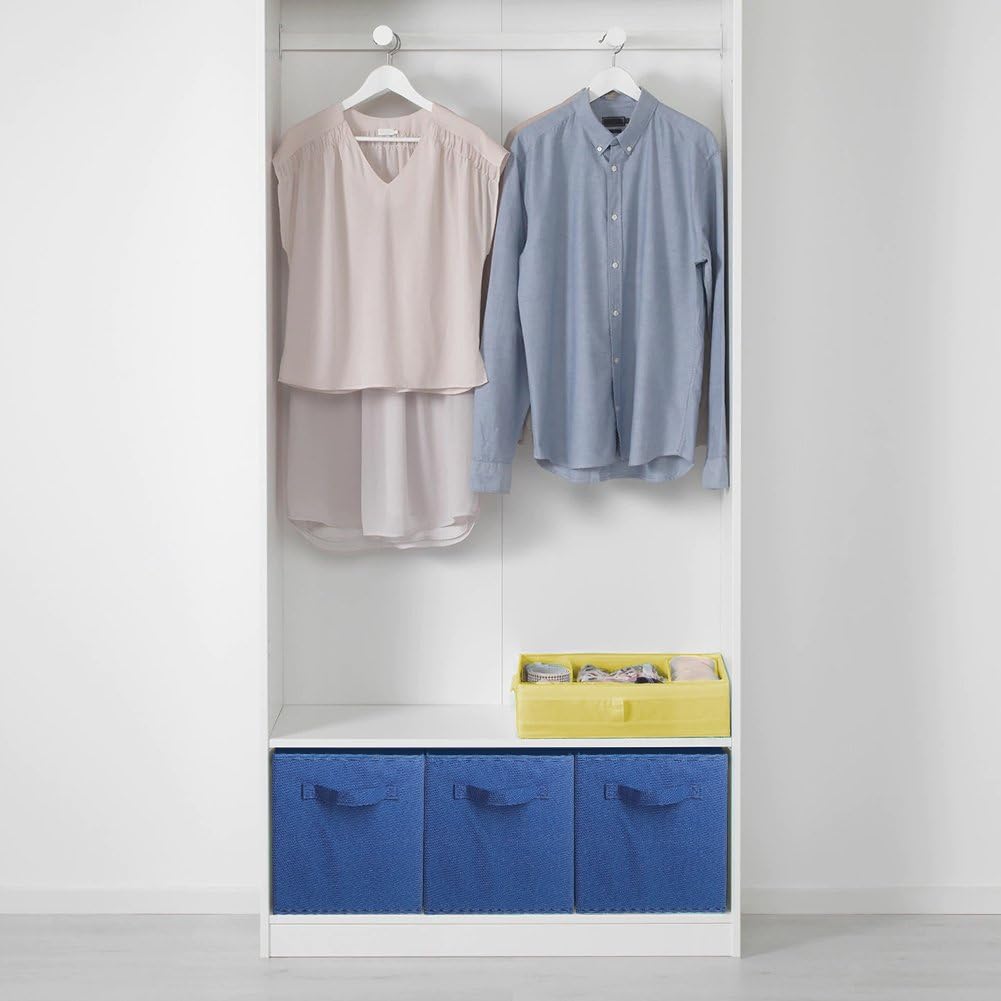 PowerKing Collapsible Storage Cubes, Farbic Storage Bins, Dark Blue, 6Pack