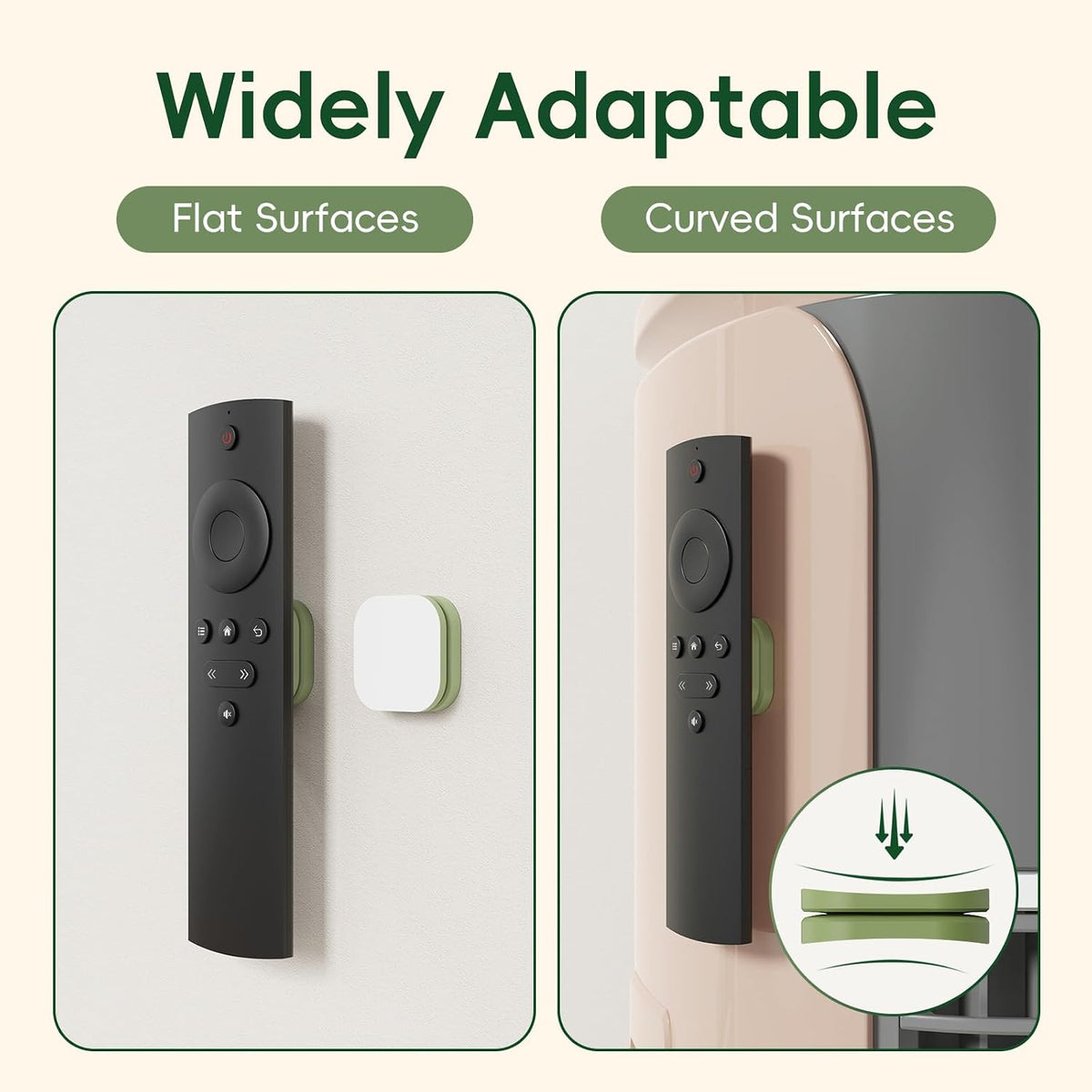 Magnetic Remote Control Holder Wall Mount for TV Fan 6 Pack Green