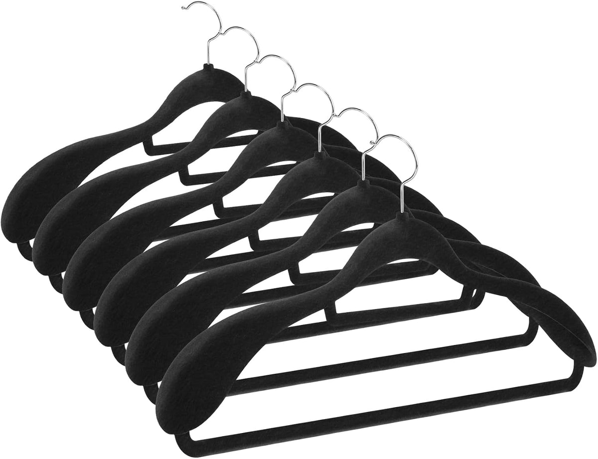 6 Pack Velvet Suit Hangers for Men with 360° Rotating Hooks
