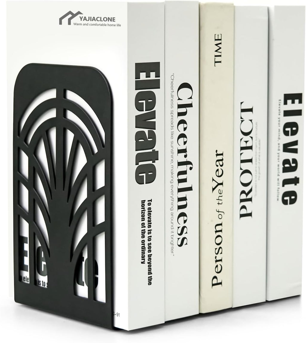 Heavy Duty Metal Bookends for Heavy Books, Non Slip Set of 2