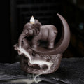 YYW Elephant Backflow Incense Burner with 20 Cones, 30 Sticks, Tweezer, Mat
