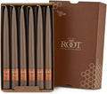 Root Candles Unscented Dinner Candles Premium Beeswax Blend Boxed Candle Set - Hand-Dipped Tapers, 9-Inch, Portobello, 12-Count