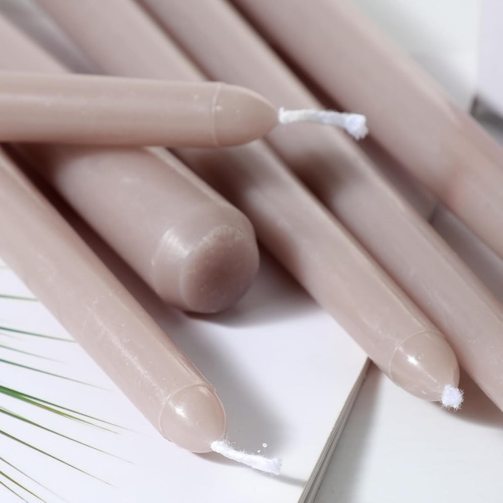 6 Pack Taper Candles - Taper Candles 12 Inch Dripless, Smokeless & Unscented - 8 Hours Long Burning - Hand Poured Tall Candlesticks - Ideal for Weddings, Dinner Parties, and Home Decor