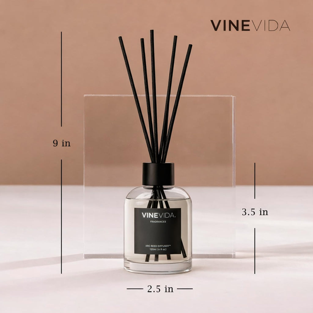 VINEVIDA Reed Diffuser Pomagranate Noir | Diffuser Reed for Home & Bathroom | Long-Lasting Scent Sticks Set | Oil Stick Diffuser | Bathroom Scent