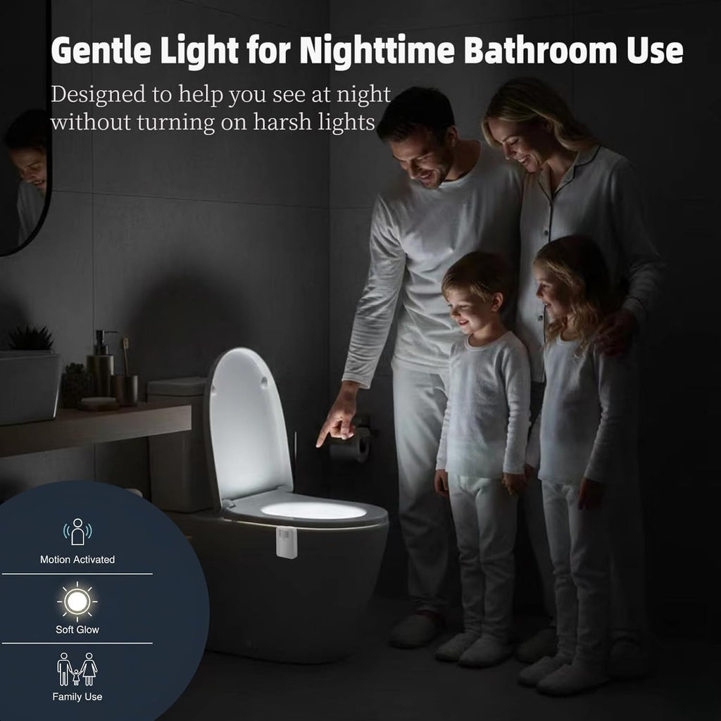 Chunace Toilet Bowl Night Lights Motion Sensor 3Pack, Unique Bathroom Stuff