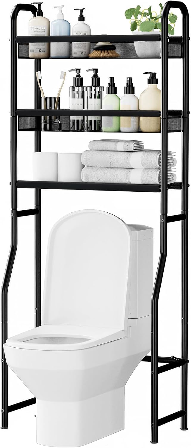 3-Tier Over The Toilet Storage Shelf, Bathroom Over Toilet Organizer