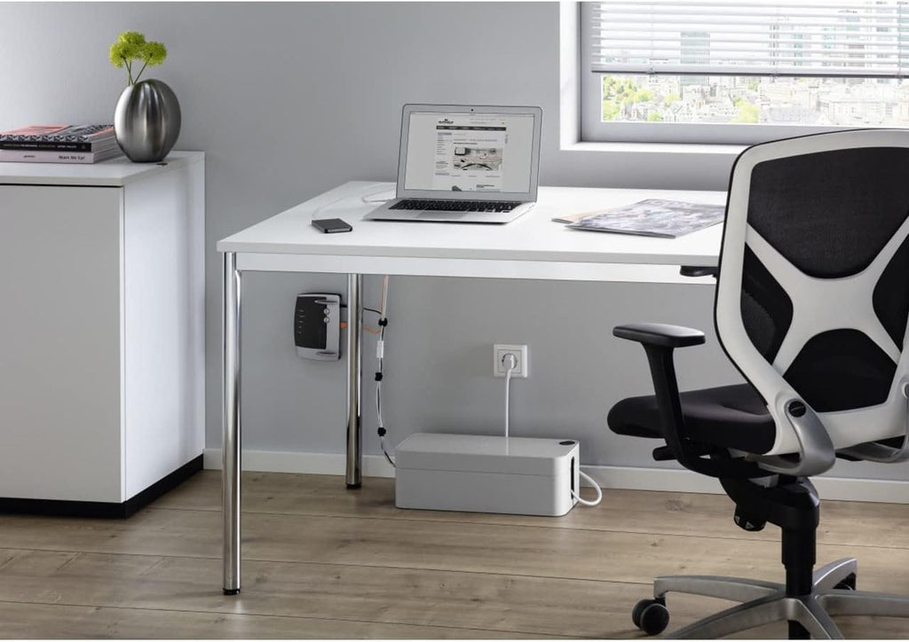 Durable, Cable Management Box Organizer, Gray, Large