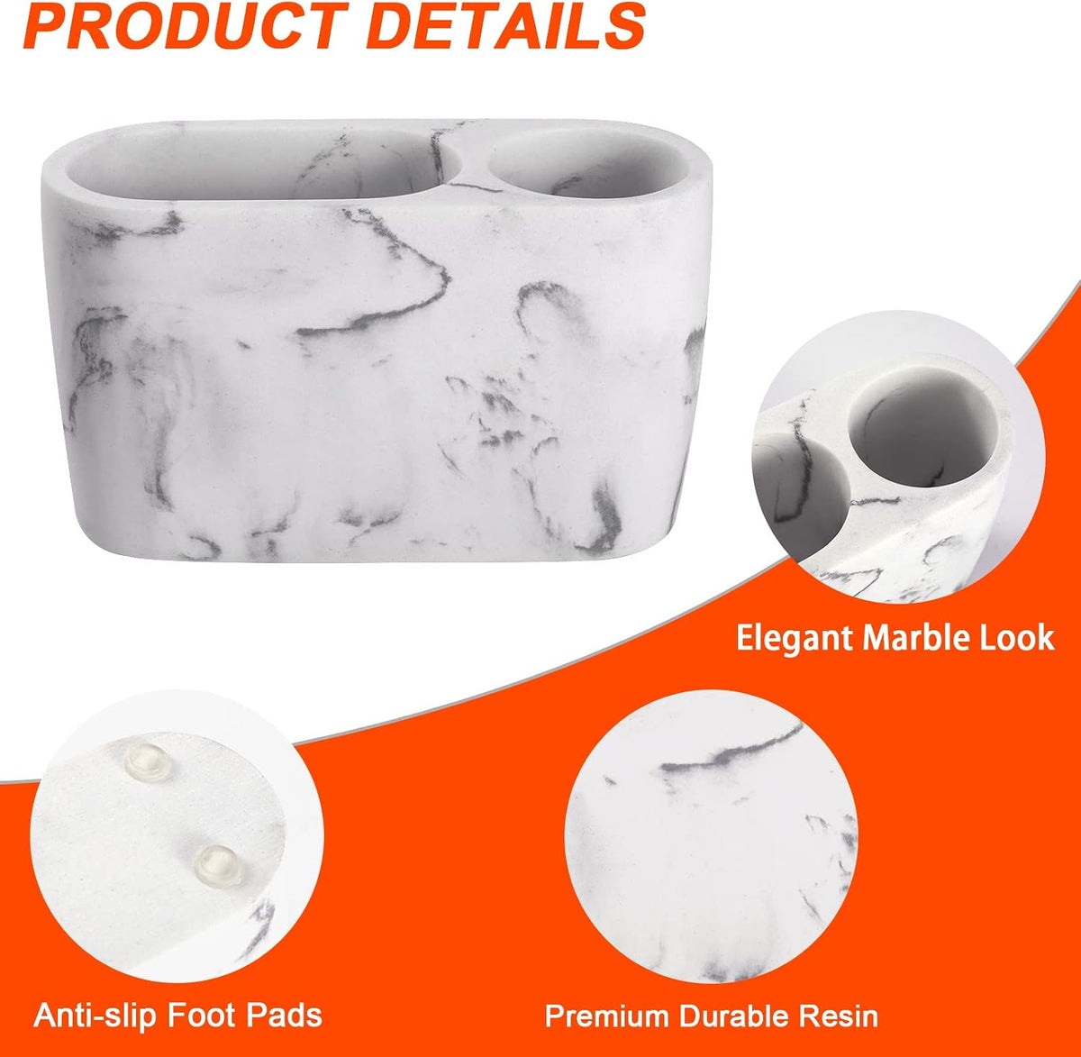 Toothbrush Holder for Bathrooms Toothpaste Holder Stand Bathroom Organizer for Toothbrush Makeup Brushes Holder
