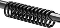 Kutesna 24PCS Shower Curtain Hooks,Black Shower Curtain Rings