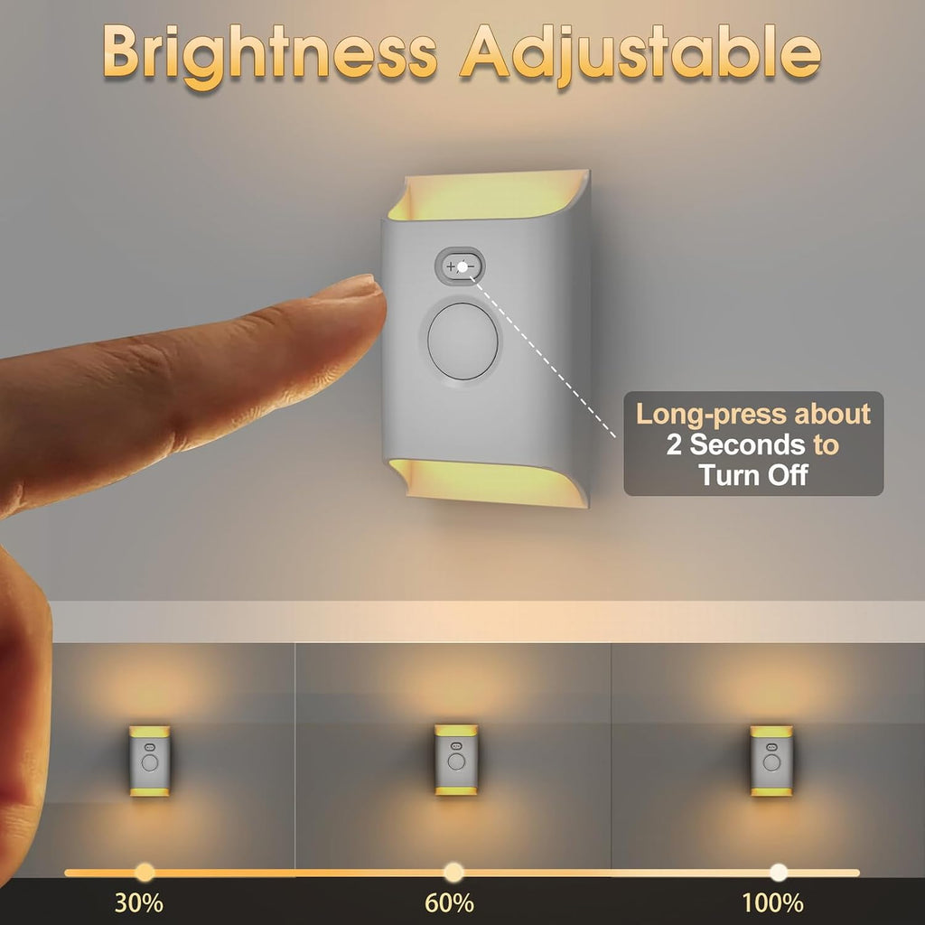 Plug-in LED Night Light with Motion Sensor, 2 Pack