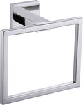 LANC Hand Towel Rings for Bathroom Wall Mount Chrome Polished Square Hand Towel Holder for Lavatory Bathroom Hardware Accessories Stainless Steel Modern Style Shower Towel Towel Racks Hanger, A8896CP