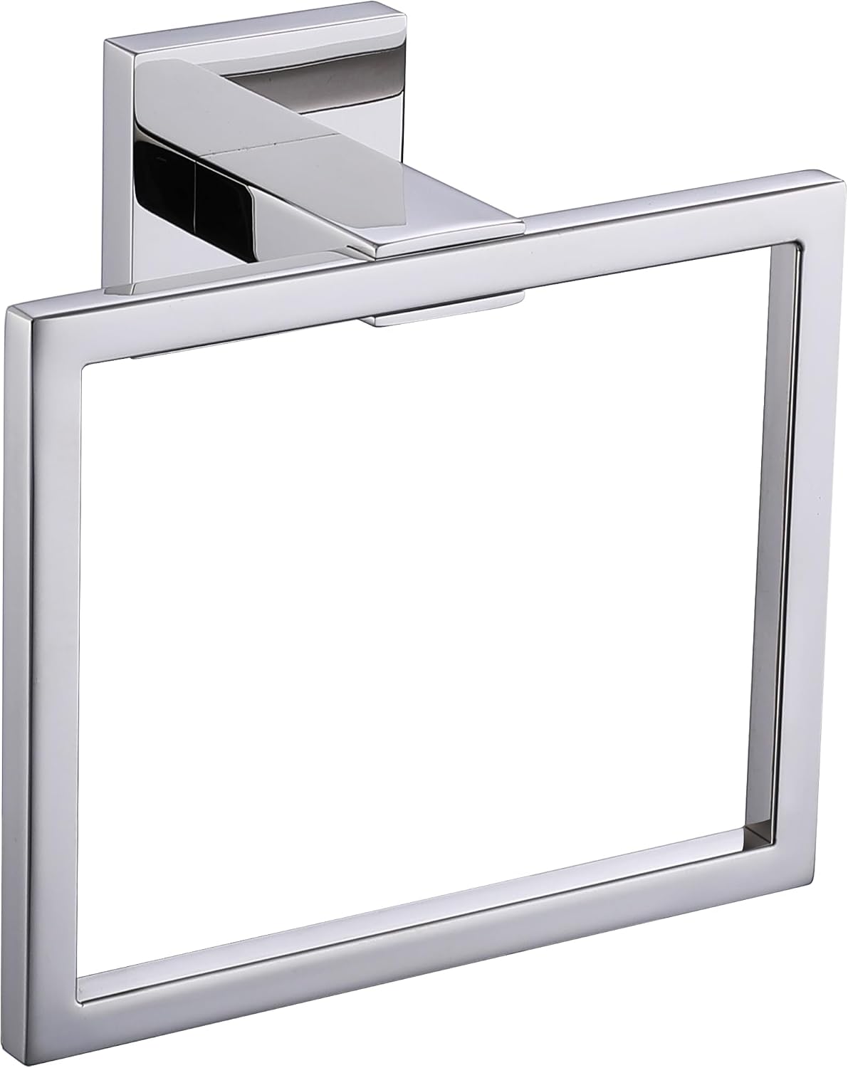 LANC Hand Towel Rings for Bathroom Wall Mount Chrome Polished Square Hand Towel Holder for Lavatory Bathroom Hardware Accessories Stainless Steel Modern Style Shower Towel Towel Racks Hanger, A8896CP