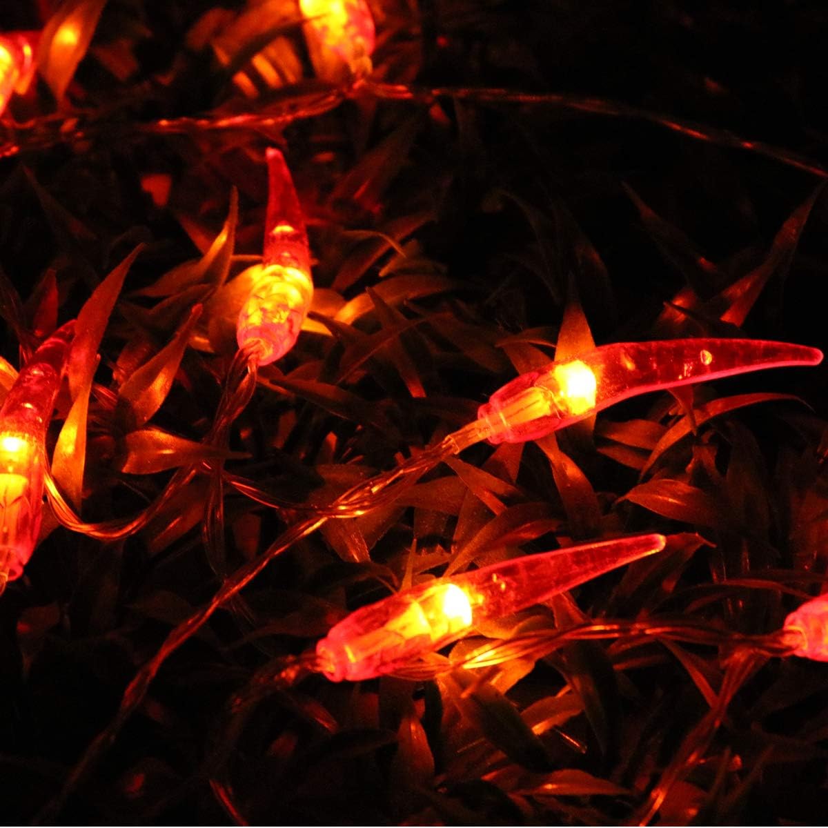 Red Chili String Lights,20ft 40 LED Chili String Lights Battery Operated Remote Contol Fairy Lights for Wedding, Chinese New Year,Spring Festival,Party Decoration,Christmas