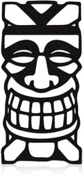 Zckjnoi Black Tiki Mask Metal Wall Art for Tikis Bar Decor, Tropical Bar Wall Decoration, Tiki Bar Sign Style Hanging, Tikis Bar Accessories for Home Bar, Hawaii Decor, Island Wall Decor, Tikis Gift