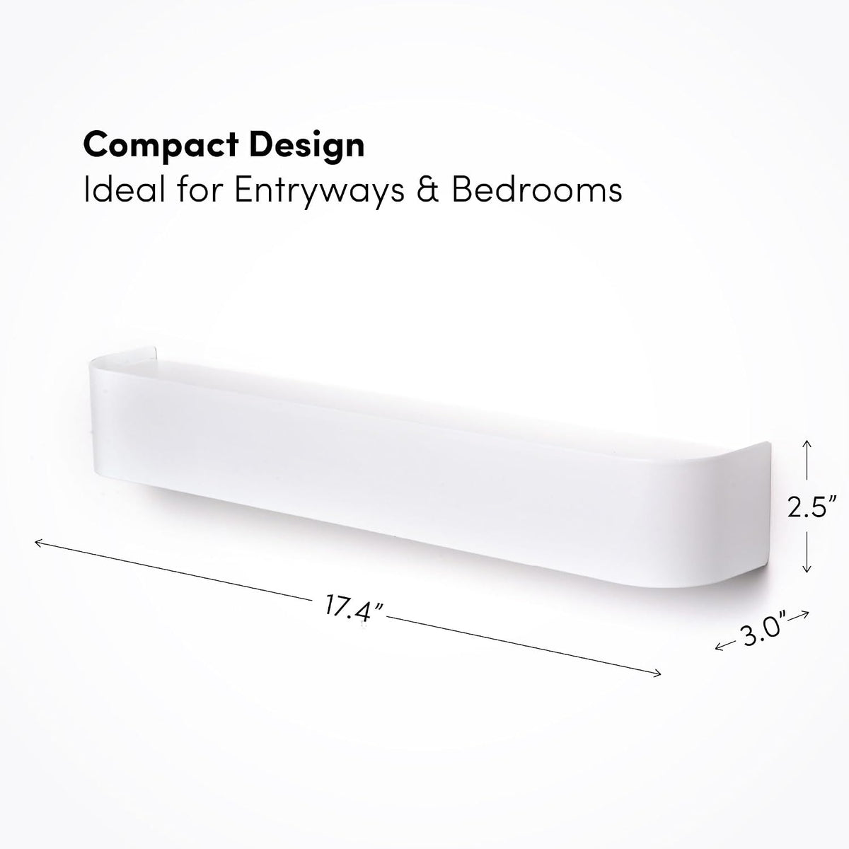xympo Modern Wall-Mounted Coat Rack with Shelf – Heavy-Duty Steel, 5 Sturdy Hooks, Powder-Coated Finish, Space-Saving Entryway Organizer with Mounting Hardware – Sleek & Minimalist Design (White)