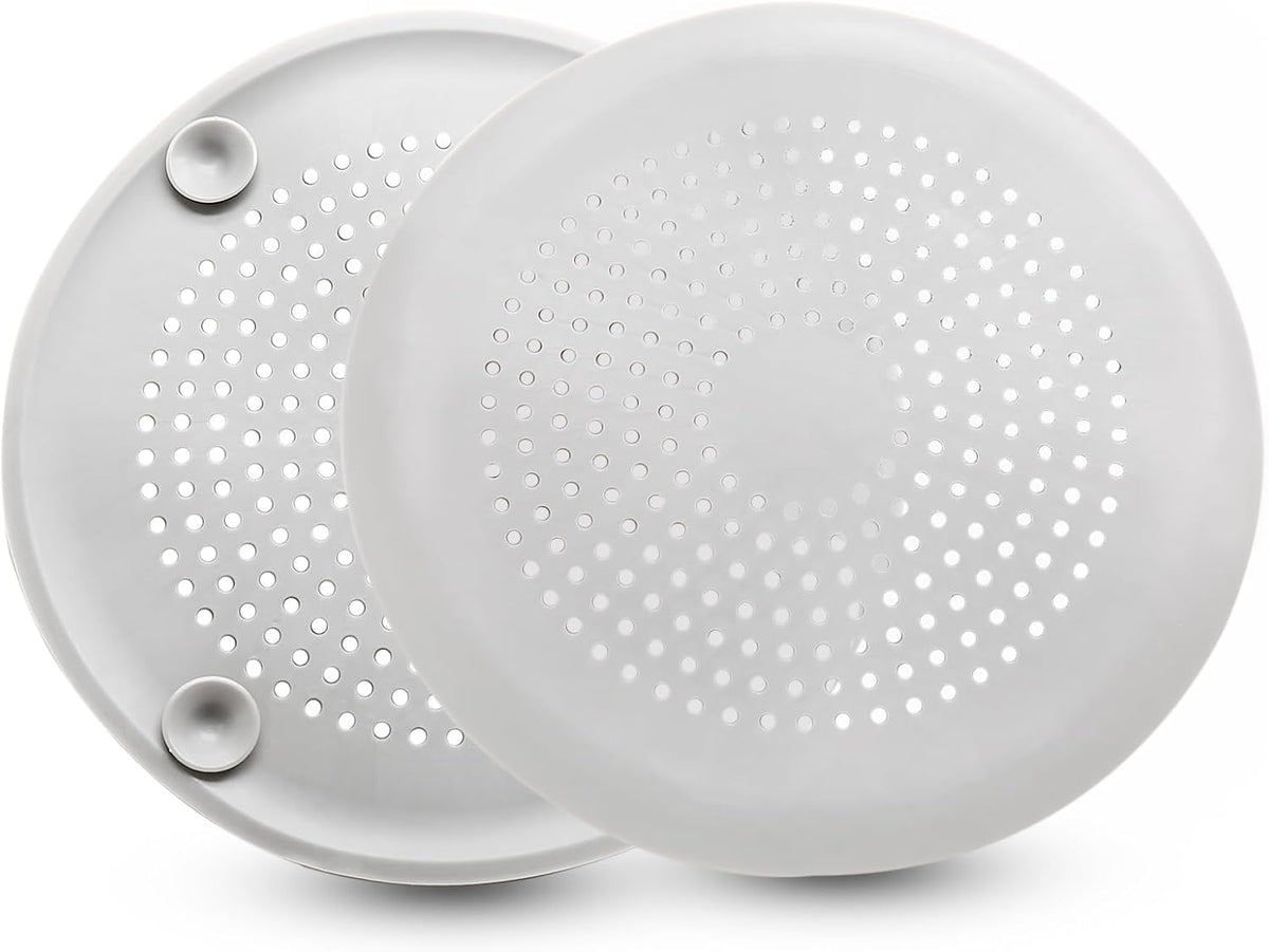 Waziaqoc Drain Hair Catcher, White, 2 Pack
