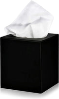 Alpine Industries Black Acrylic Tissue Box Cover - Eco Friendly Dispenser - Decorative Holder/Organizer for Bathroom, Office Desk & Car (Black)