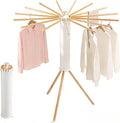 Foldable Clothes Drying Rack, Portable Garment Drying Rack for Indoor Outdoor, Space Saving Laundry Drying Rack, Sturdy Clothing Air Dryer Hanger for Balcony Bedroom Laundry Room
