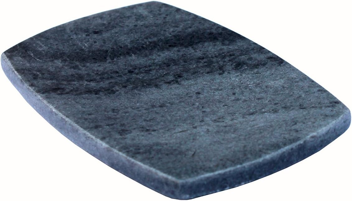 KLEO Natural Stone Soap Dish or Bath Accessories for Bath Tub or Wash Basin (Black with Natural Lines) (Pack of 2)