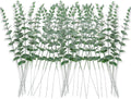 Sivya 40pcs Artificial Eucalyptus Stems, Faux Eucalyptus Leaves for Vase, Wedding Bouquet, Centerpiece, Home Decor