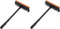2 in1 Window Squeegee for Car, Window Cleaner with 16inch Long Handle,Sponge Car Window Squeegee for Gas Station, Glass,Shower,Outdoor High Window Cleaning (Pack of 2)