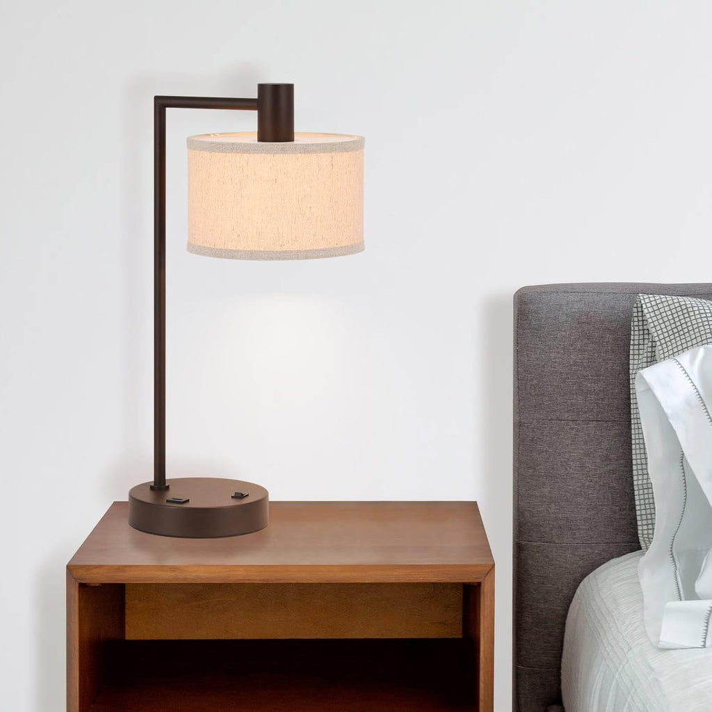 XiNBEi Lighting Table Lamp USB Desk Lamp for Living Room, Dark Bronze