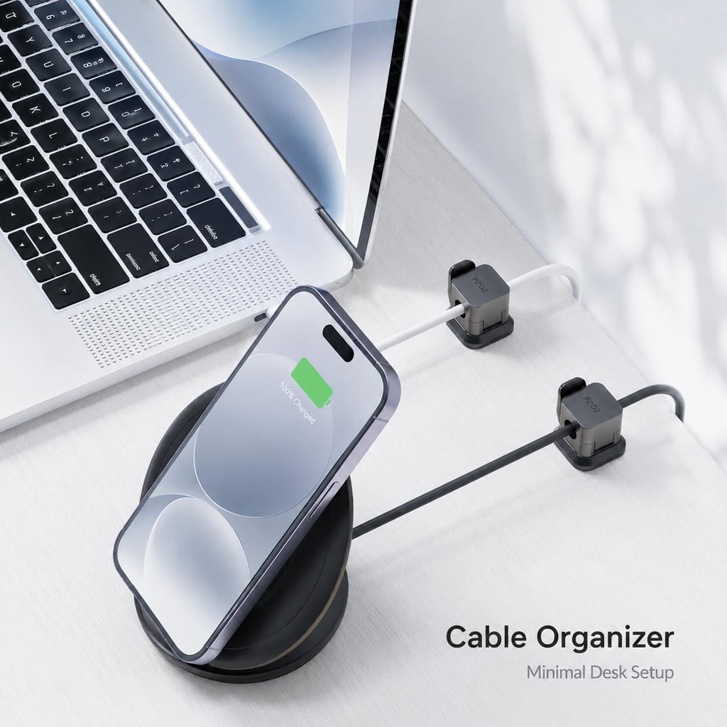 PZOZ Cable Clips 6 Pack, Adhesive Cable Management Clips with Secure Buckle