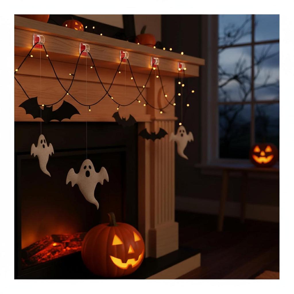 Blulu 100 Pcs Christmas Light Clips, Self Adhesive, Small, Clear