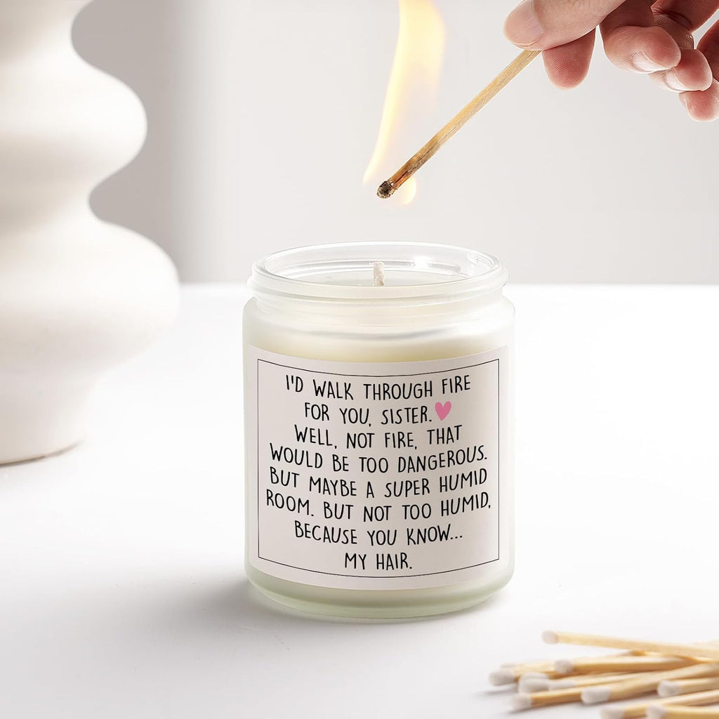Petalsun Funny Sister Gifts, Sister Birthday Gifts, Lavender Scented Candle