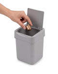 carrotez Coffee Bar Mini Trash Can, 0.5 Gal / 2L - Gray