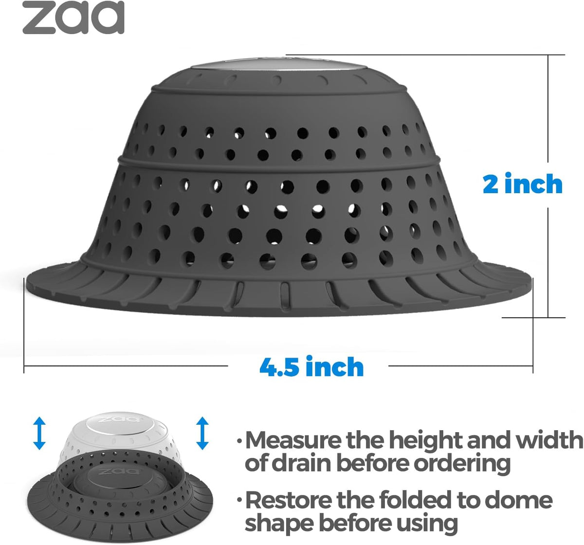 zaa Shower Drain Hair Catcher Bathtub Drain Cover Strainer Protector