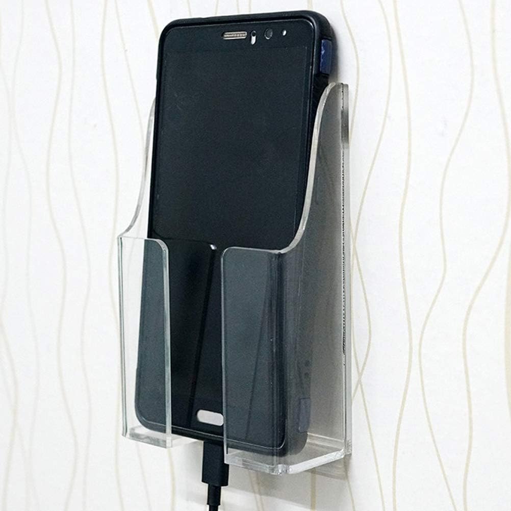 Media Organizer Storage Box Wall Mount Phone Holder(Single Grid)
