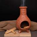 MOUGIGI Sun Face Terracotta Palo Santo Holder,Mini Chiminea Incense Burner