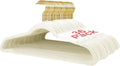 36 Pack Adult Velvet Hangers Non-Slip Shoulder Notches 17.3'' Cream