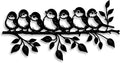 LIYOUYA Birds Flock Standing on Tree Branch Metal Wall Decor - Rustic Farmhouse Room Decor Black Wall Art Home Decor for Living Room, Bathroom, Bedroom, Dining Room, Courtyard (Black)