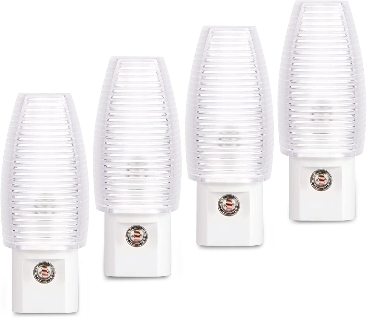 Emotionlite Plug-in Night Light, Dusk to Dawn Sensor, Warm White, 4 Pack
