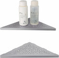WELLUP Corner Shower Shelf Brushed Nickel 2 Pack,10" Shelf for Tiled Wall