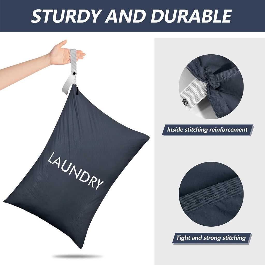 Travel Laundry Bag with Zipper, 50L Lightweight Dirty Clothes Organizer