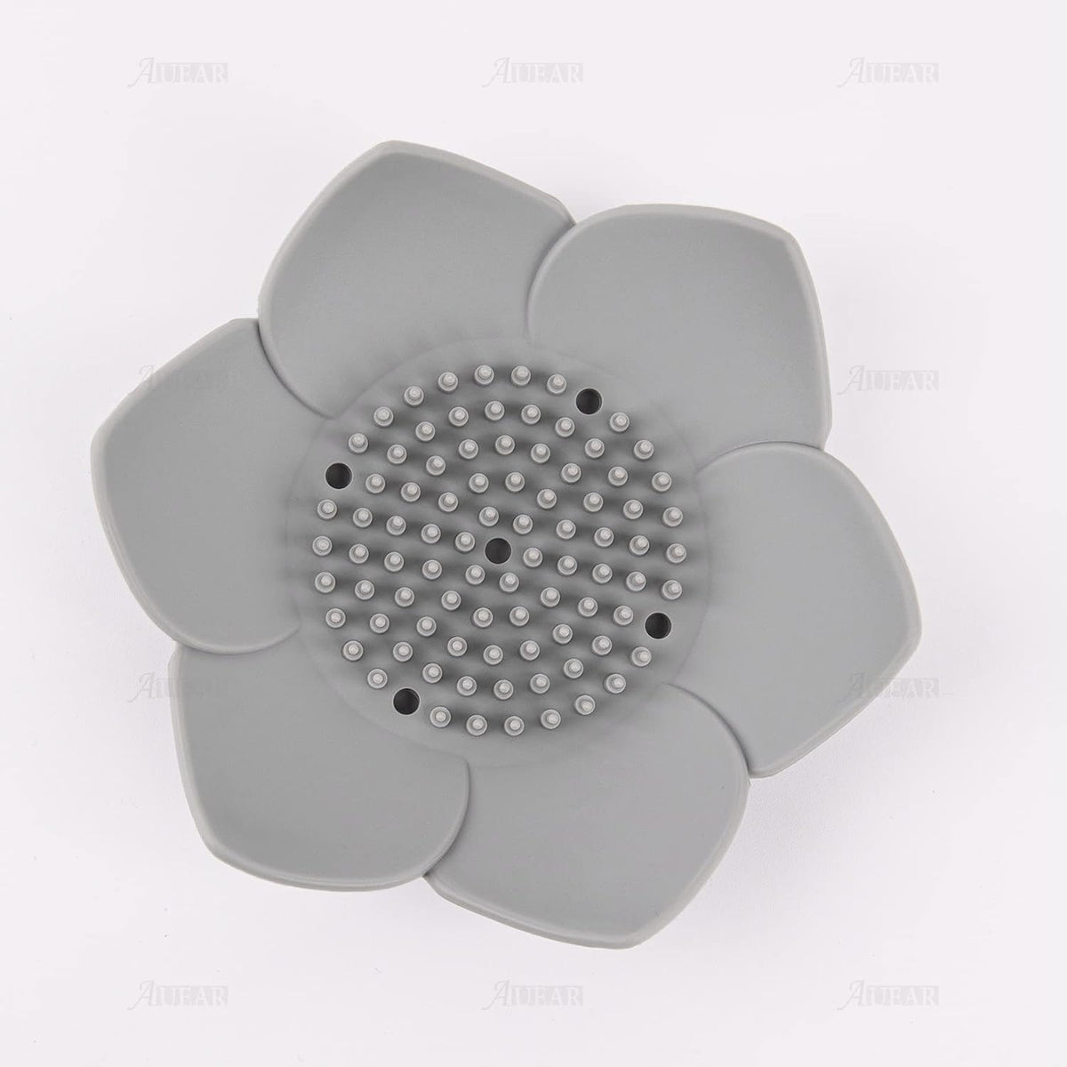 AUEAR, 3 Pack Silicone Lotus Soap Holder Flower Dish for Shower Bathroom Kitchen