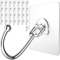 Latoxcaa 30-Pack Transparent Heavy Duty Adhesive Hooks