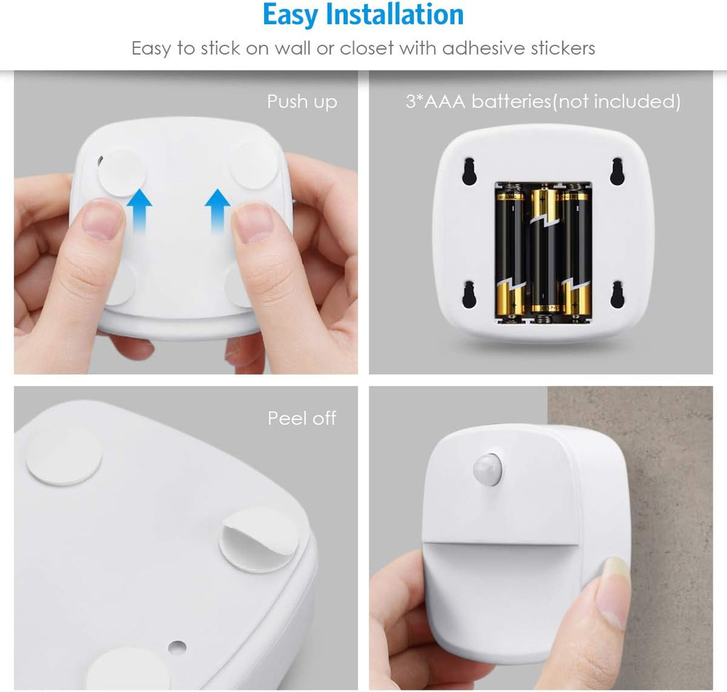 AMIR Upgraded Motion Sensor Stair Light Indoor (Warm White - Pack of 6)