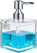 LGURT 300ml Clear Acrylic Soap Dispenser — Compact Pump for Hand Soap