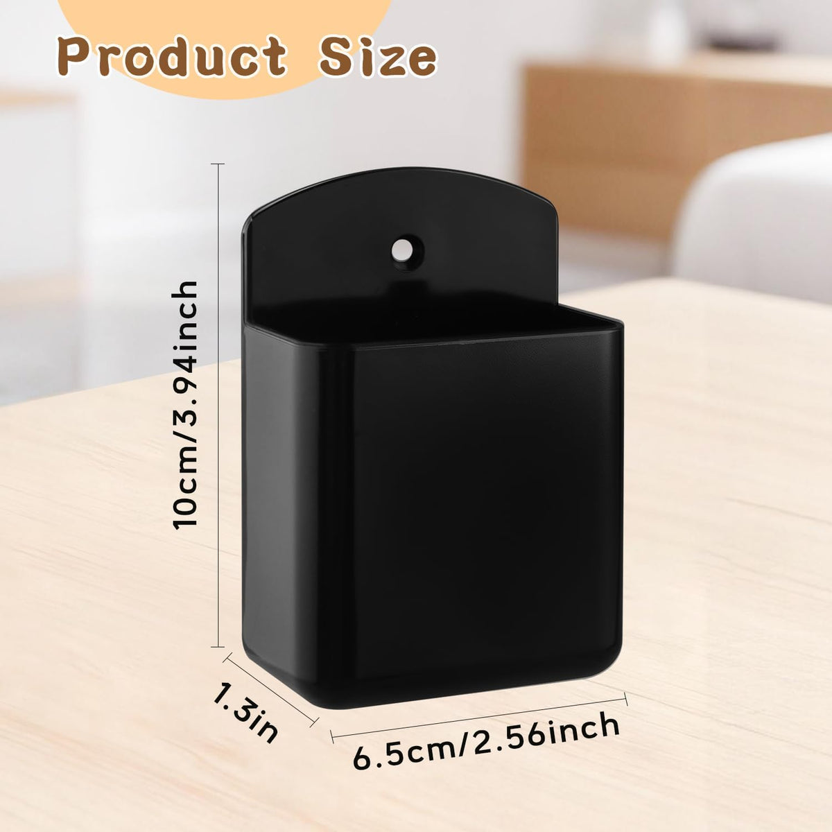 6 Pcs Black Remote Control Holder Wall TV Remote Controller Holder Self Adhesive Remote Holder Storage Accessories for Home Office Living Room Bedroom