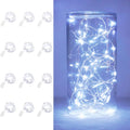 LED Fairy String Lights, Battery Operated Starry Firefly Light 6.6ft 20 LED Waterproof Silver Copper Wire Mini Light for Mason Jar Wedding Christmas Party Decor (12 Pack, Cool White)