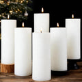 Pillar Candles White 6 Pack, 2.8x8 Inch Unscented Candle