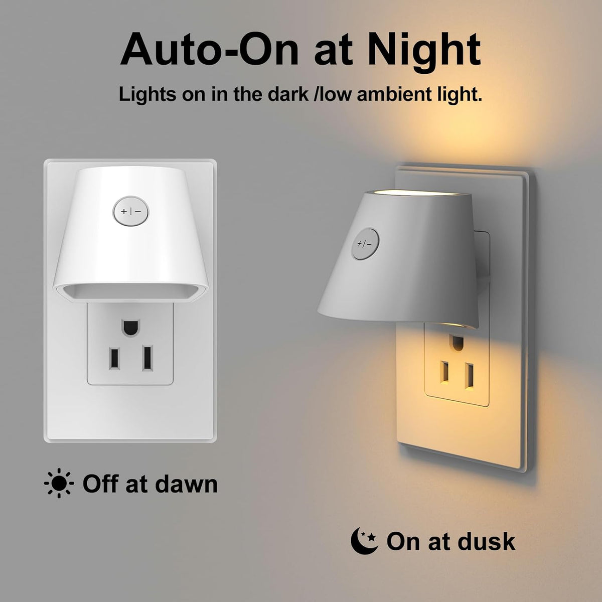 LED Night Lights Plug into Wall,Dusk to Dawn Sensor Night Light